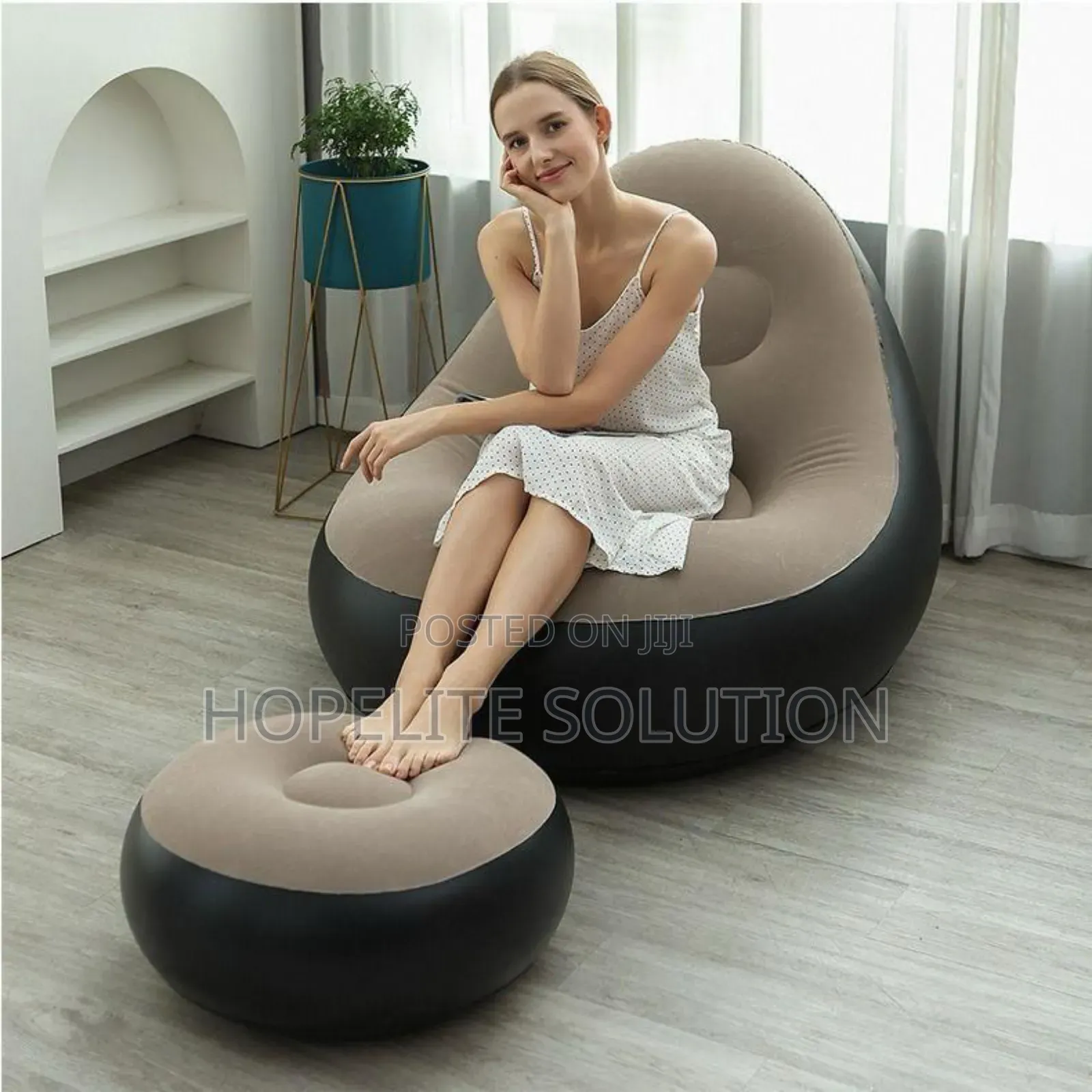 Inflatable Sofa With Foot Rest
