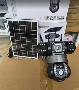 Triple Lens Solar Wifi Enabled Security Camera Full Color Night Vision