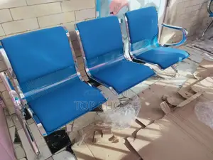 Modern Unpadded Blue Link Chair