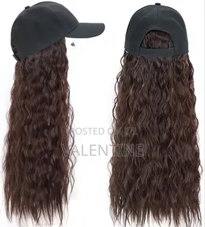 Dark Brown Kinky Curly Hair Extension With Baseball Cap
