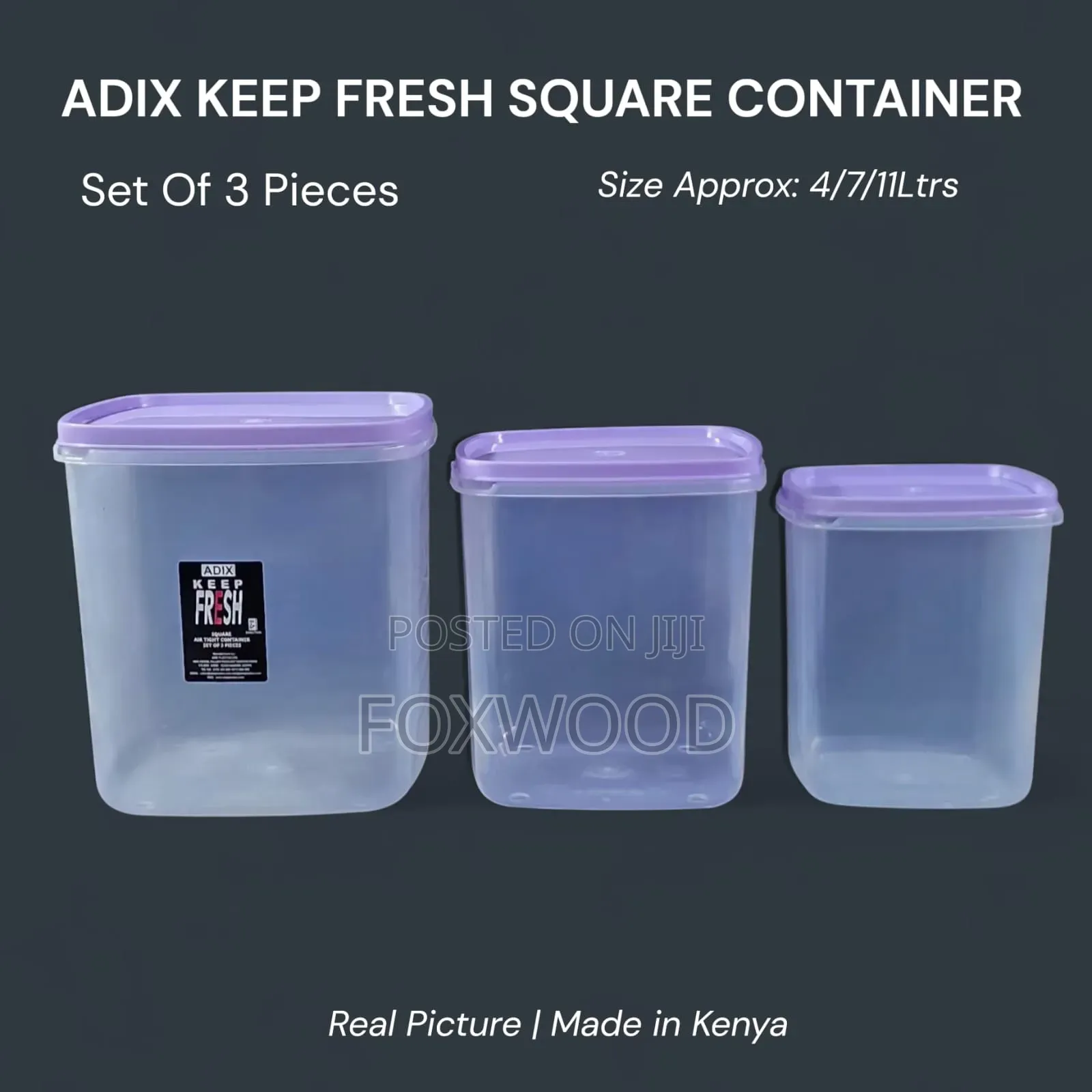 3pcs Plastic Storage Containers