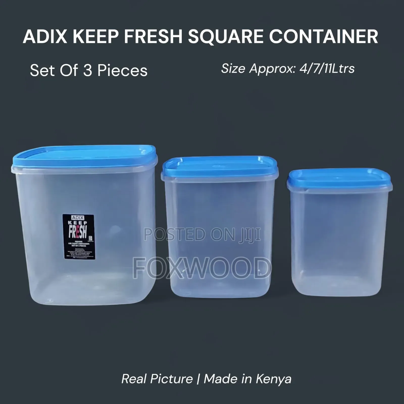 3pcs Plastic Storage Containers