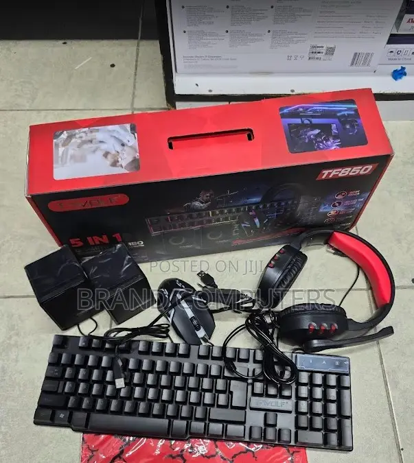 Wired Tf850 Gaming Keyboard Mouse and Gaming Headset and Speaker Mouse