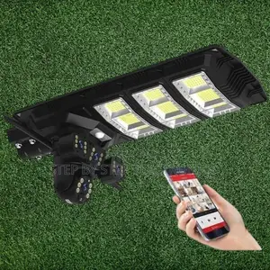 Outdoor 450w Solar Street Lamp + 12mp 4g PTZ Cam With Pir Motion Alarm