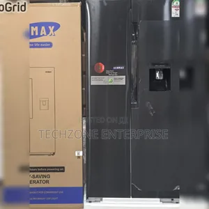 Ecomax 454l Side by Side With Dispenser Refrigerator With Led Lights,
