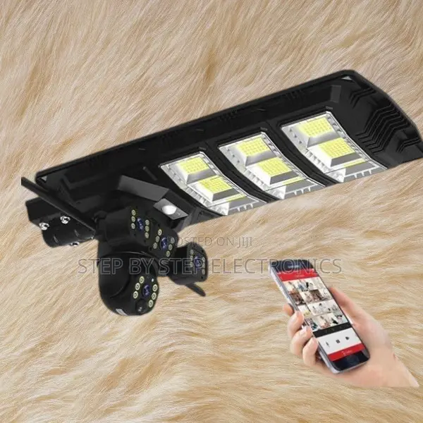 450w Solar Street Light + 12mp 4g PTZ Camera With Cloud Backup Storage
