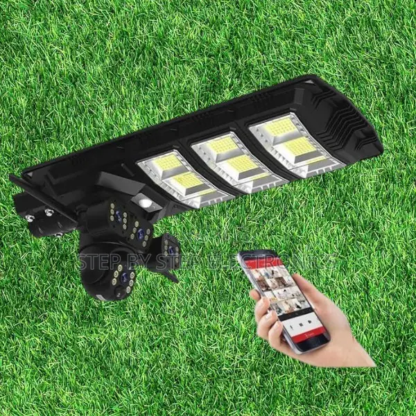 Human Detection 450w Solar Street Light With 12mp 4g PTZ CCTV Camera