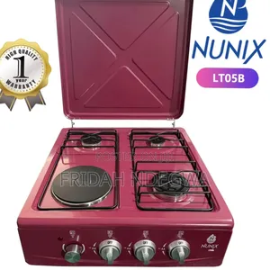 New Model Nunix Table Top Cooker 3 Gas + 1 Electric Burner Stove