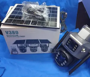 Wifi Solar Powered CCTV Audio 360 Degrees Dual Lens V380pro Camera
