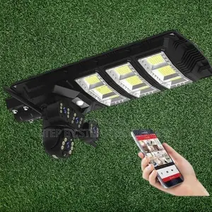 24/7 Color Night Vision 450w Solar Street Light + 12mp 4g PTZ CCTV Cam