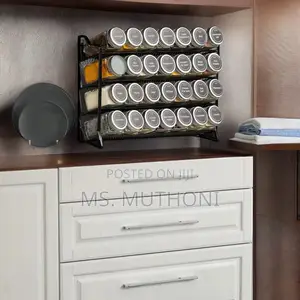 Modern Metal Spice Cabinet Organizer Complete Funnel Spice Labels