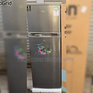 Von VRT-181drax Inox 181 Litres Double Door Fridges, Silver 