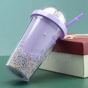 450ml Acrylic Smoothie/Party Cup With a Straw