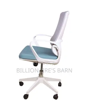 Breathable White Ergonomic Office Chair | Steel Frame