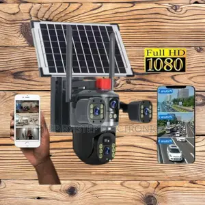 Night Vision 12mp 4 Eyes 4g PTZ Solar CCTV Camera With Motion Alerts