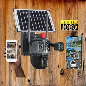 Rechargeable Battery 12mp 4 Eyes 4g PTZ Solar CCTV Security Camera
