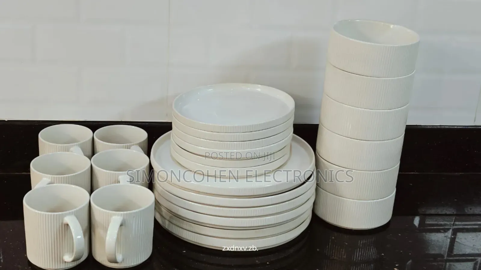 24pcs White Dinner Set