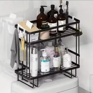 Double Layer Bathroom/ Toilet Racks With Tissue Holder