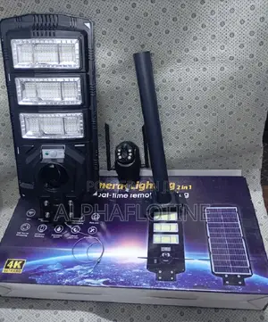 2:1 Ai Solar Camera With Street Flood Light Solar System