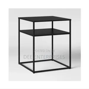 Metal Side Table With Shelf