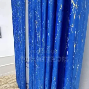 Royal Blue Velvet Window Curtains Per Metre