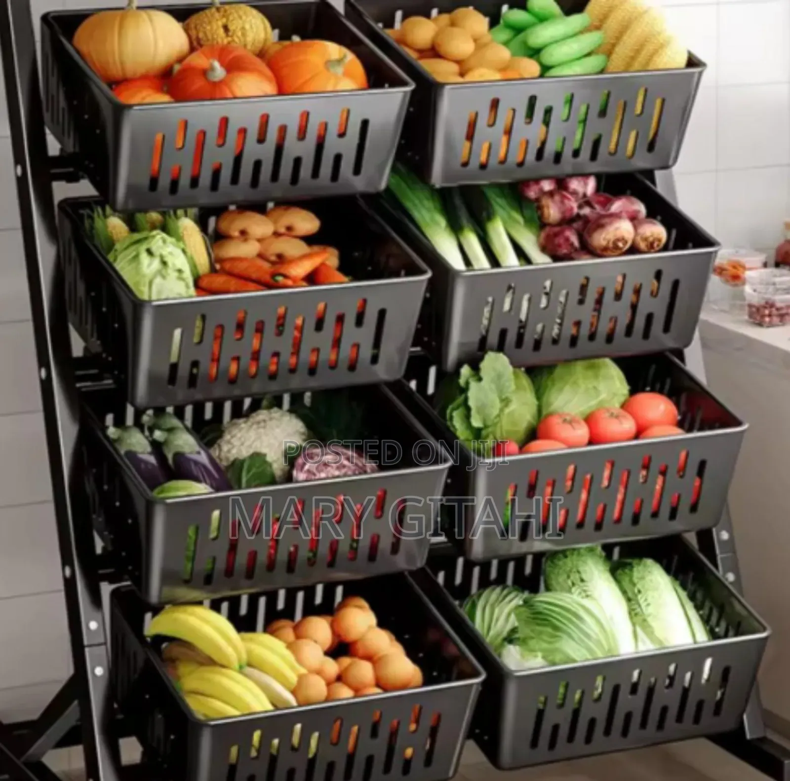 Kitchen Vegetable Basket Rack 4 Layer