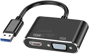 USB to Hdmi Vga Adapter, 1080p USB 3.0 to Hdmi+Vga Converter Audio