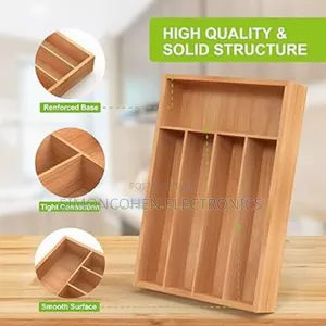 Fixed Bamboo Cutlery Organizer