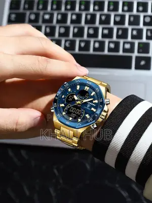 Poedagar Gents Dual Time Watch, Fashionable Poedagar Watch