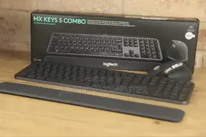 Logitech Mx Keys S Bluetooth Combo Keyboard,Mouse,Palm Rest - Graphite