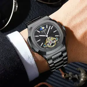 Tevise Automatic Watch Tevise Black Automatic Watch Ith Moonphse