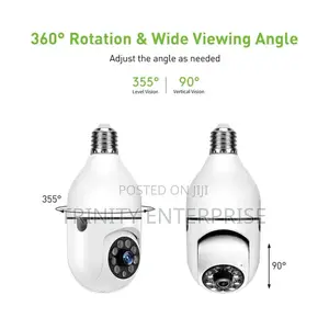 360 ° 1080p E27 Light Bulb Camera