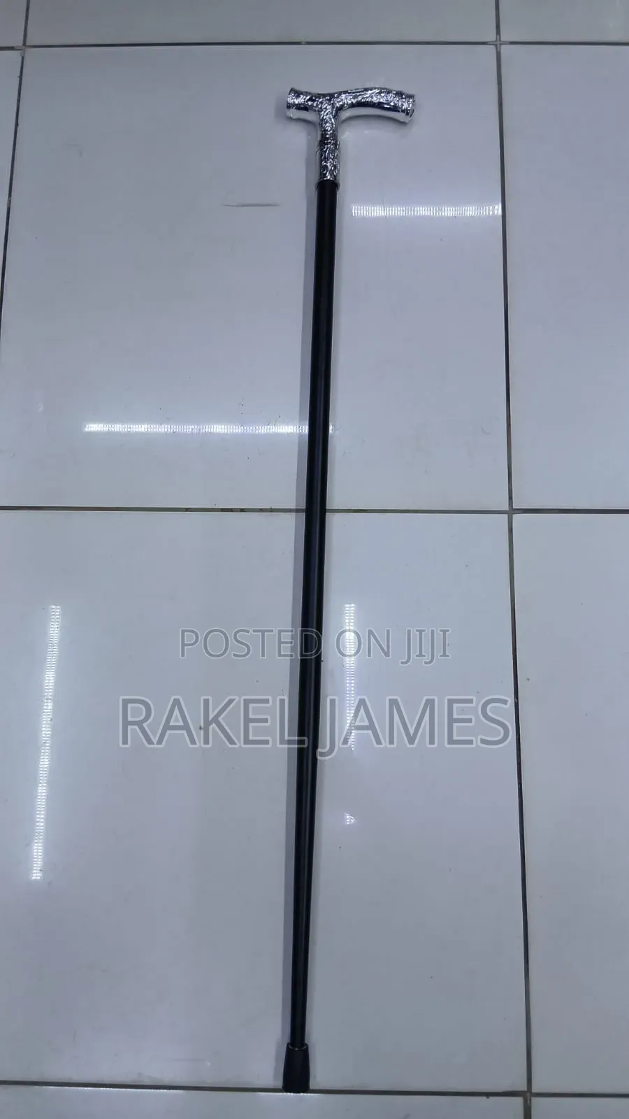 Silver T-Handle Walking Stick