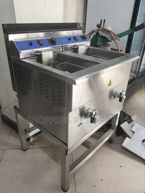 Stainless Steel Gas Fryer 17+17l Heavy-duty Imported