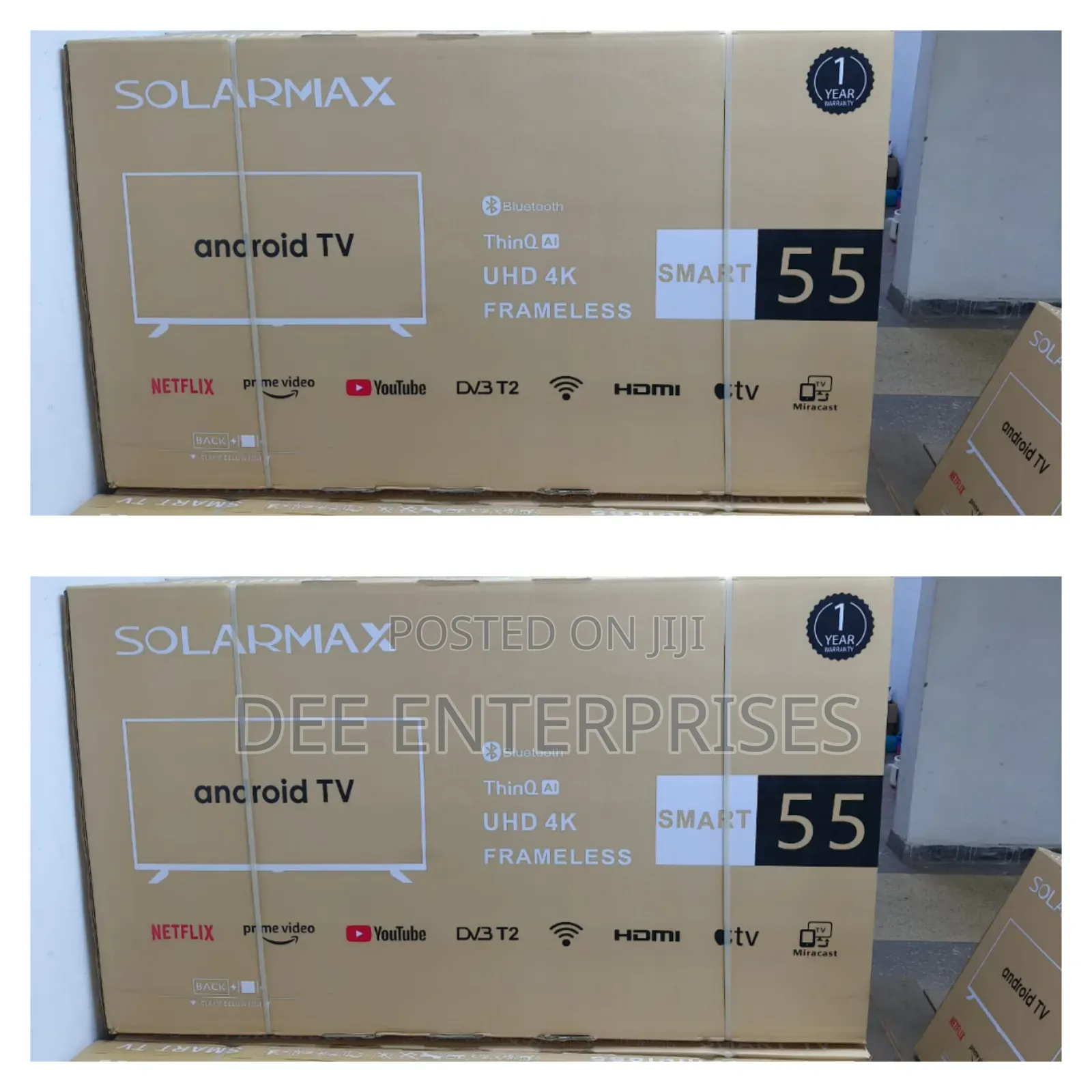 Solar Max 55 Inches Smart Android Digital Tv