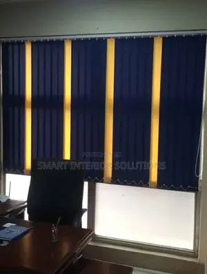 Dark Blue Vertical Blinds