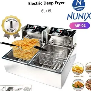 Nunix Double Tank 6+6lt Stainless Steel Double Deep Fryer
