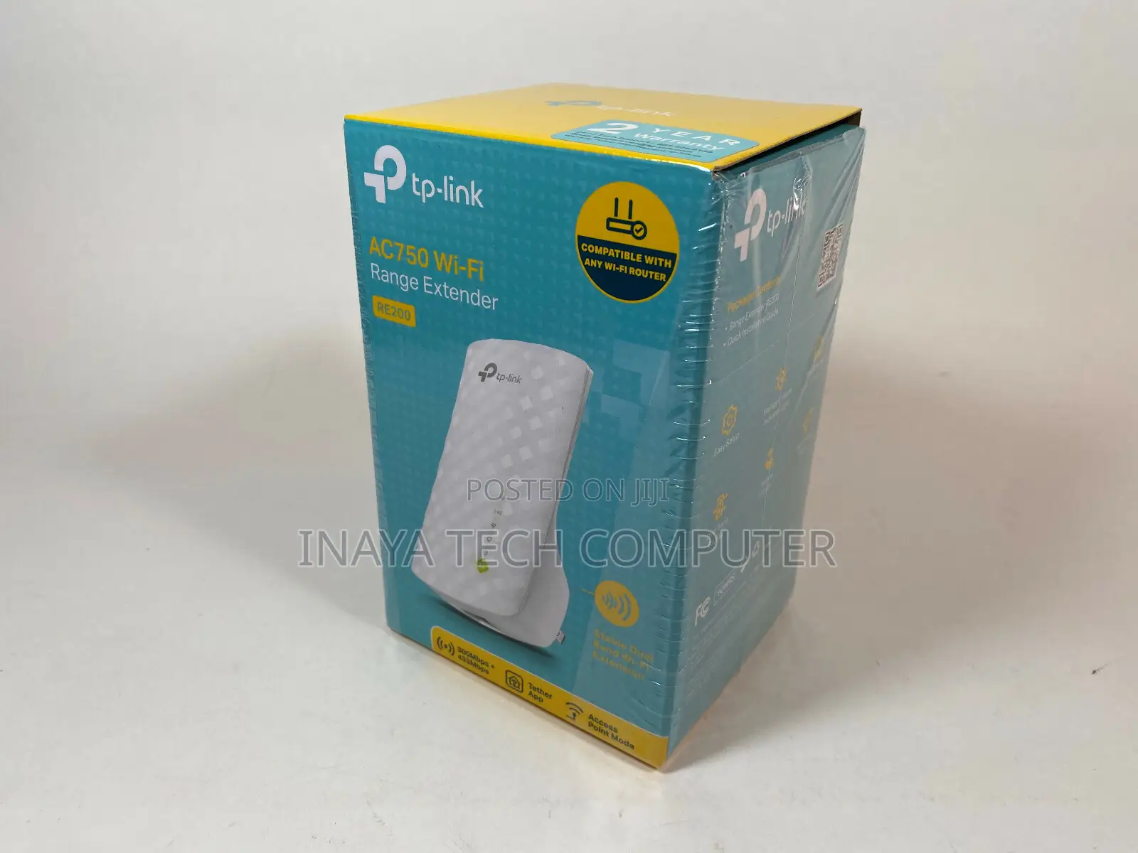 Tp-Link Re200 Ac750 Mesh Wireless N Wall Plugged Range Extender