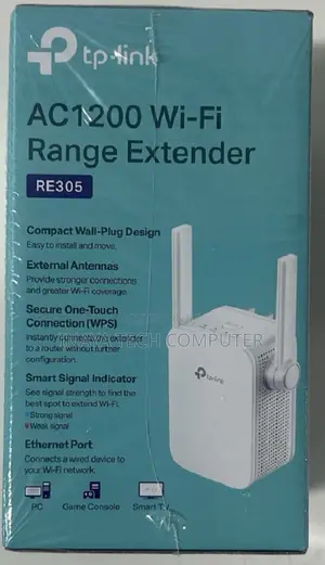 Tp-Link Ac1200 Wireless N Wall Plugged Range Extender Re305