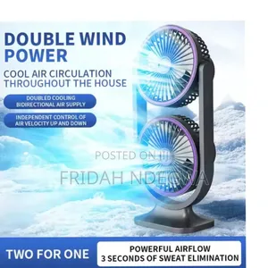 *Hurricane Rechargeable 360 Dual Head Desktop Fan