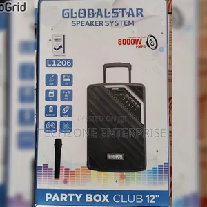 Globalstar Portable Club 12 Inches Trolley Portable Speaker 8000w,