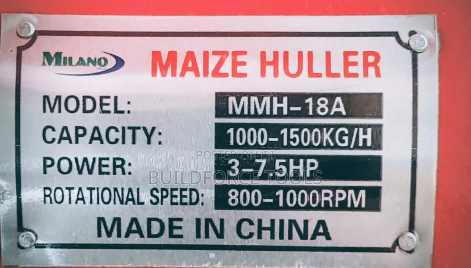 Maize Huller Sheller Machine