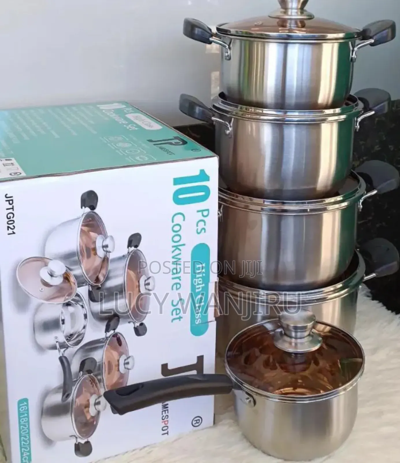 Stainless Steel James Pot Cookware/ 10 PCS Cookware