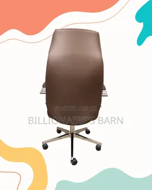 Brown Executive Leather Office Chair (Adjustable) — Moving Fast