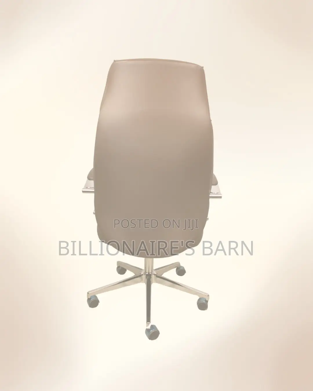Brown Executive Leather Office Chair — Headrest Support #298