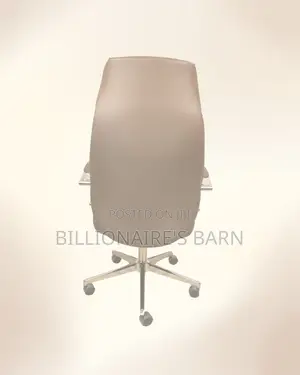 Brown Executive Leather Office Chair — Headrest Support #298