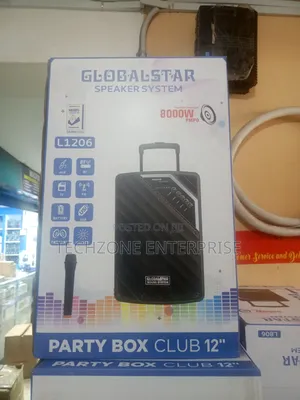 Globalstar Portable Club 12 Inches Party Box Trolley Portable Speaker,