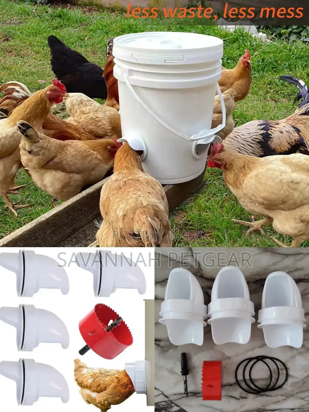 Automatic Weather-Proof Chicken Feeder - 4 Pieces