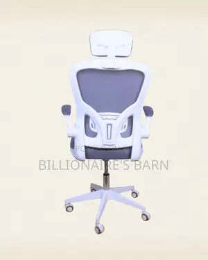 White Ergonomic Office Chair (Adjustable) — Fast Seller