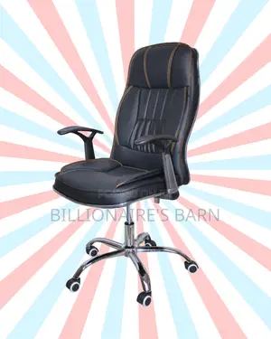 Comfy Executive Leather Office Chair — Back Support for Long Hours